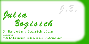 julia bogisich business card